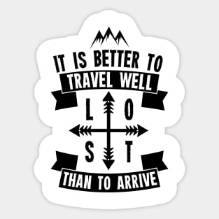 Travel Well Quote Sticker